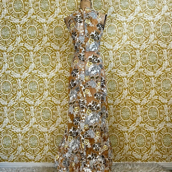 NWT Bronx And Banco Sicilia Floral Multi Lace Ruffle High-Low Gown Dress Sz XS - Picture 9 of 14